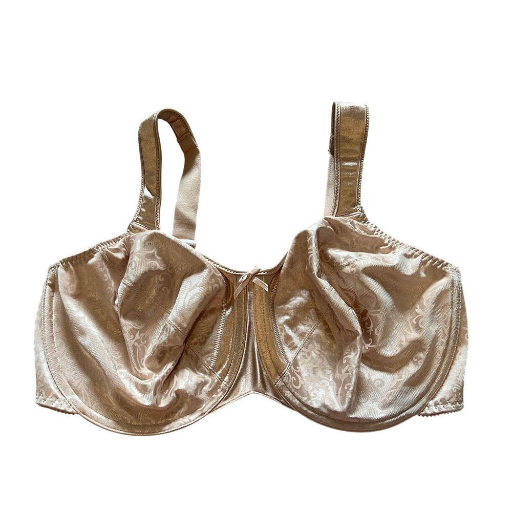 Bali Passion for Comfort Underwire Bra 3562 Beige Jacquard 38DD Full Coverage